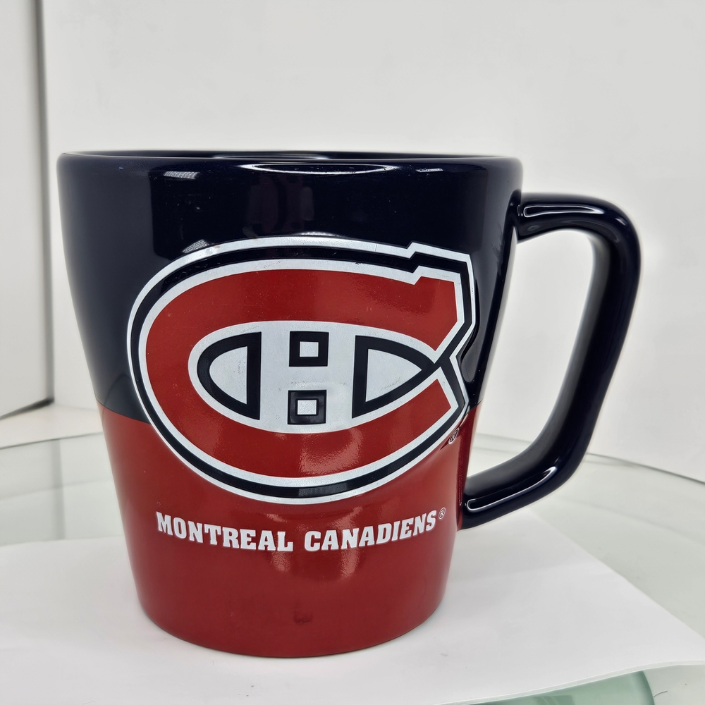 Montreal Canadiens NHL Logo Mug 12 Oz Ceramic Hockey Cup Red Navy Blue